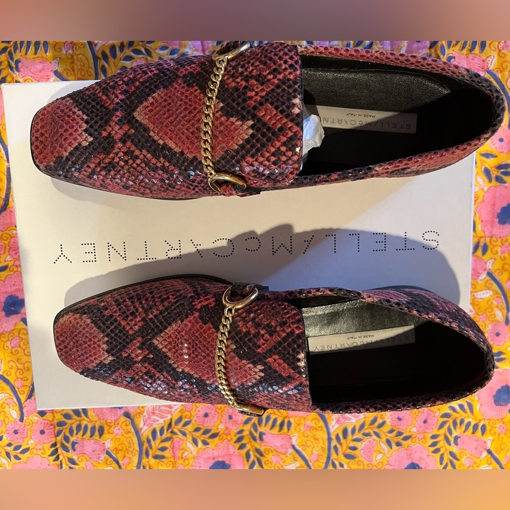 Stella McCartney faux snakeskin loafers